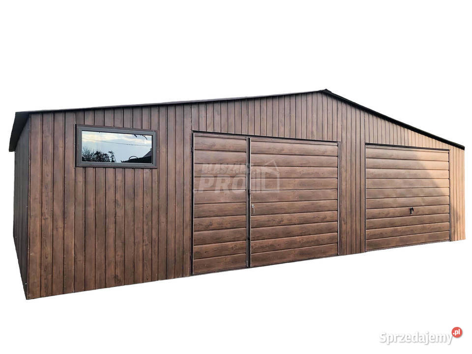 Garaz blaszany 9x6 2x Brama Drzwi okno Grudziądz