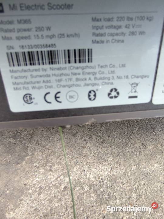 Sprzedam hulajnogę elektryczną marki Xiaomi m365 Zduńska Wola sprzedam