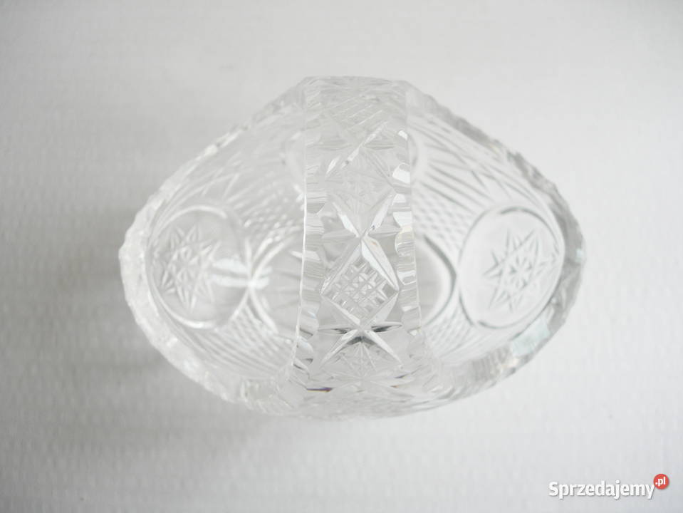 kryształowy koszyczek vintage PRL