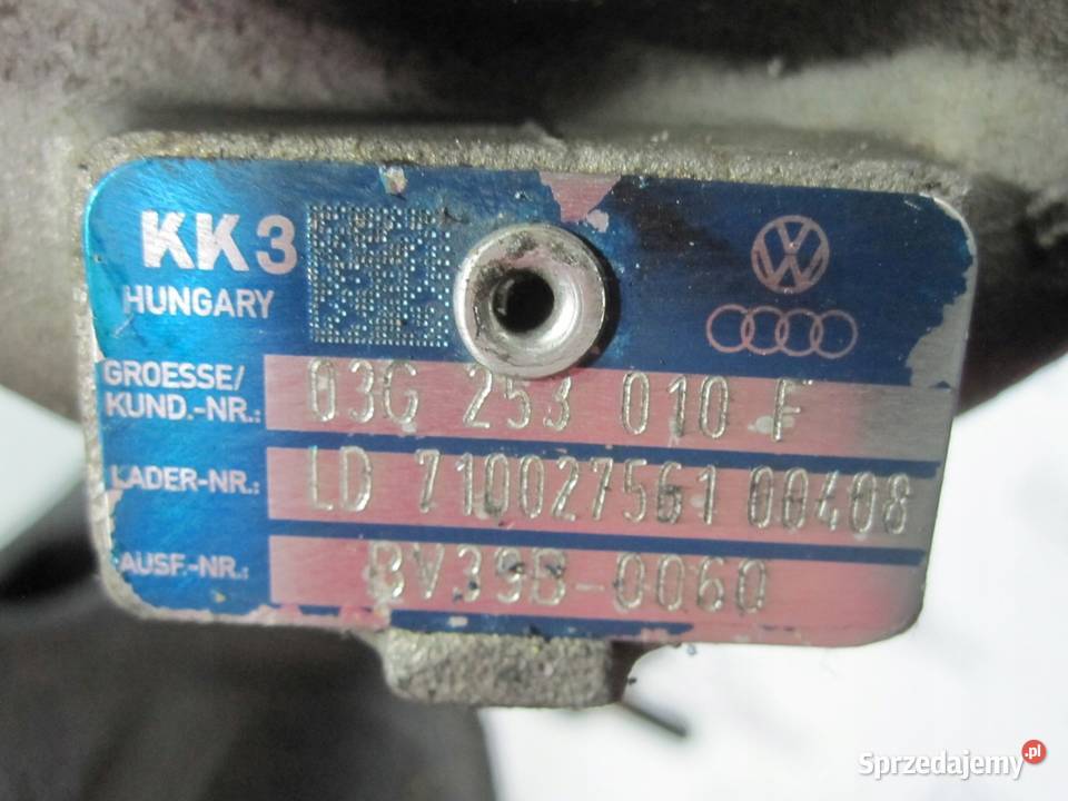 VW AUDI SKODA 20 TDI BRT turbosprężarka
