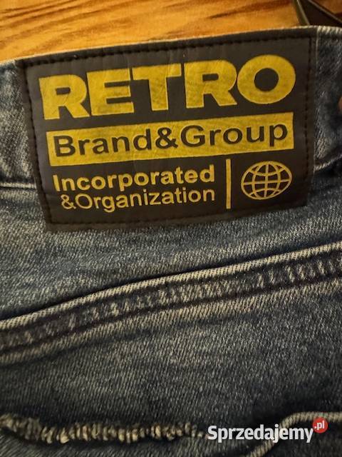 Spodnie męskie jeansy 44 granatowe Retro Brand