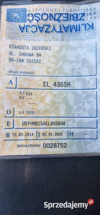 Kia Ceed 14CRDi 2013r okazja Emilia