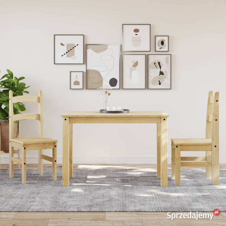 Krzesła stołowe 2 40x46x99 lite drewno sosnowe