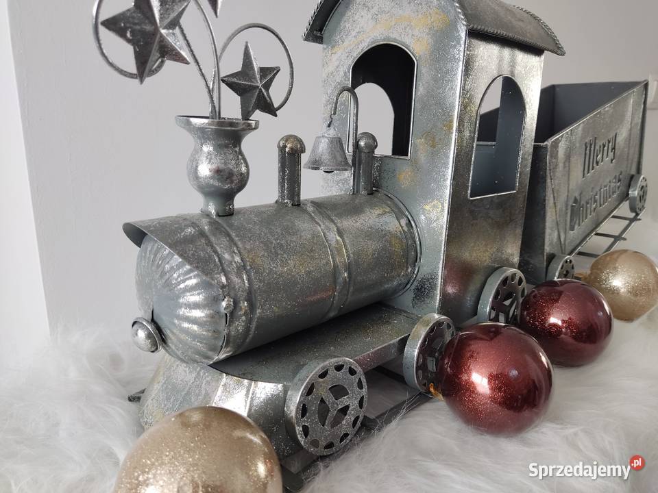 Złoty pociąg metalowy srebrny