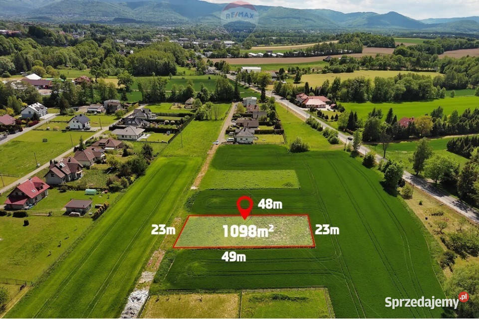 Kameralne budowlane 1098m2 w Jasienicy utwardzona Jasienica