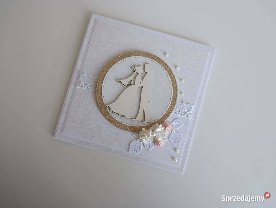 Kartka na Ślub ręcznie robiona handmade Łódź