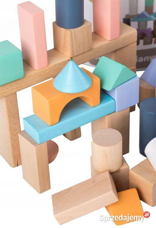 Drewniane klocki 100 wiaderko sorter Ecotoys podlaskie Bielsk Podlaski