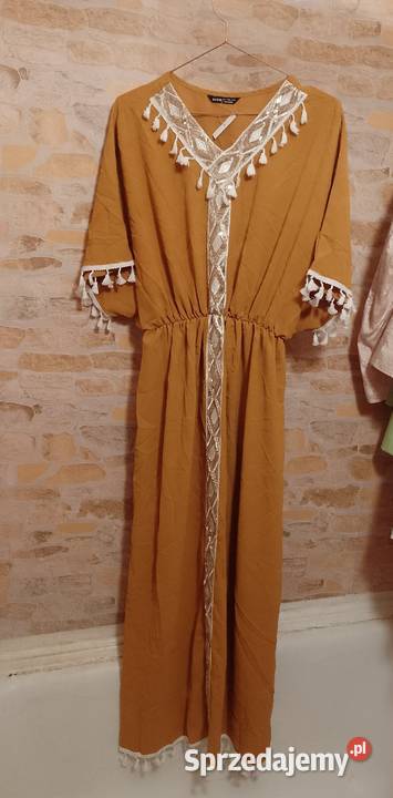 LXL Shein Długa Bogato zdobiona sukienka w stylu Długość Maxi Kraków sprzedam
