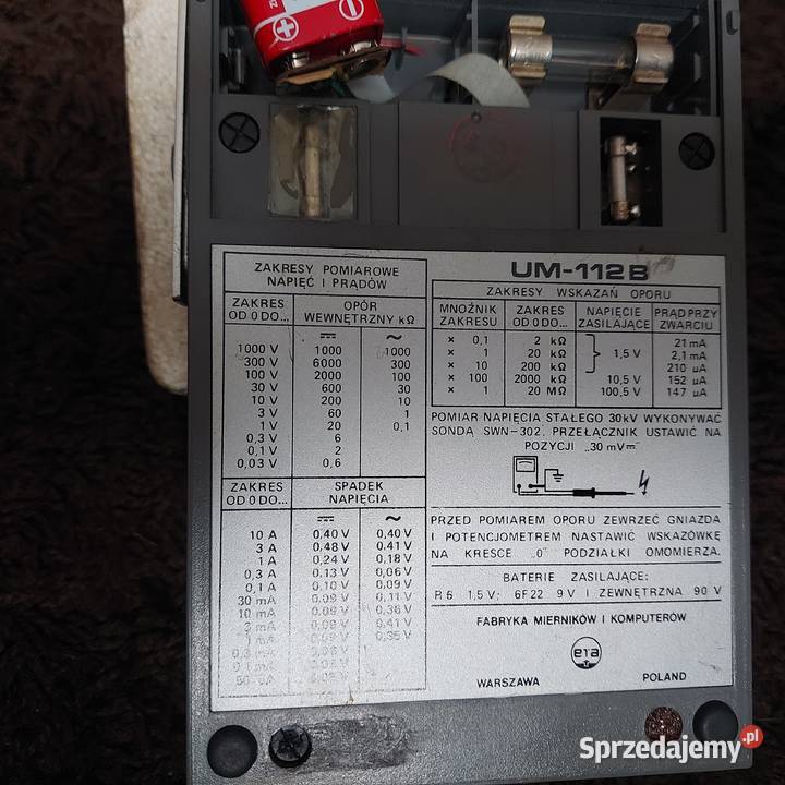 Miernik analagowy uniwersalny Elektronika Poraj
