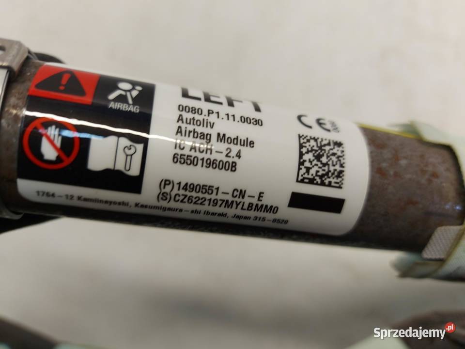 TESLA MODEL Y 2022r KURTYNA AIRBAG LEWA osobowe Wyposażenie wnętrza dolnośląskie