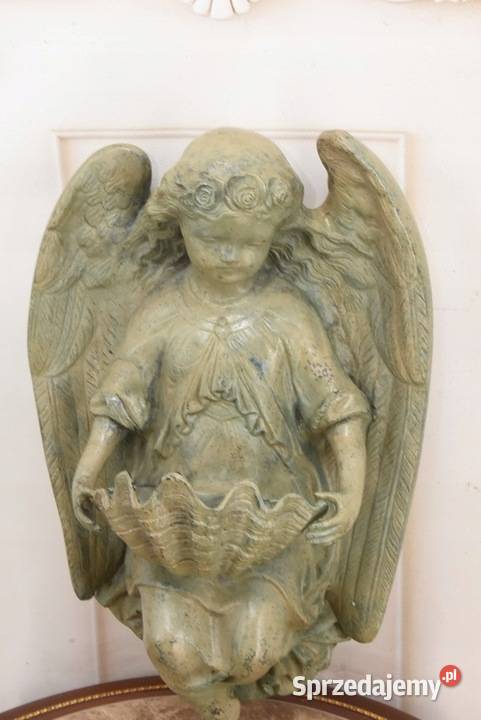 Kropilenica z Brązu Sakralna Figura Anioł Figura Kraków