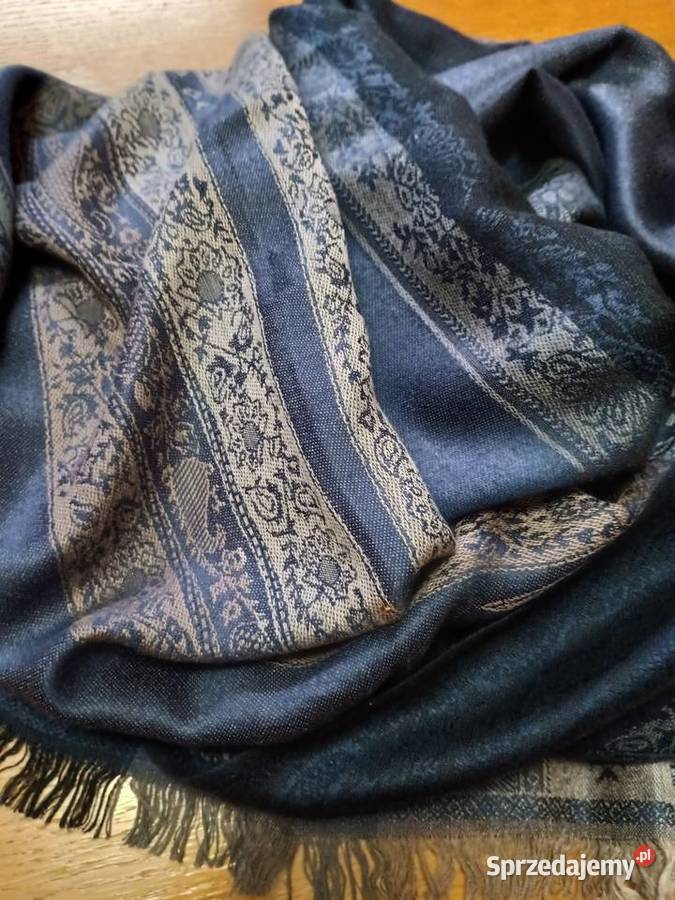 Szal damski 188x68kaszmir z jedwabiem