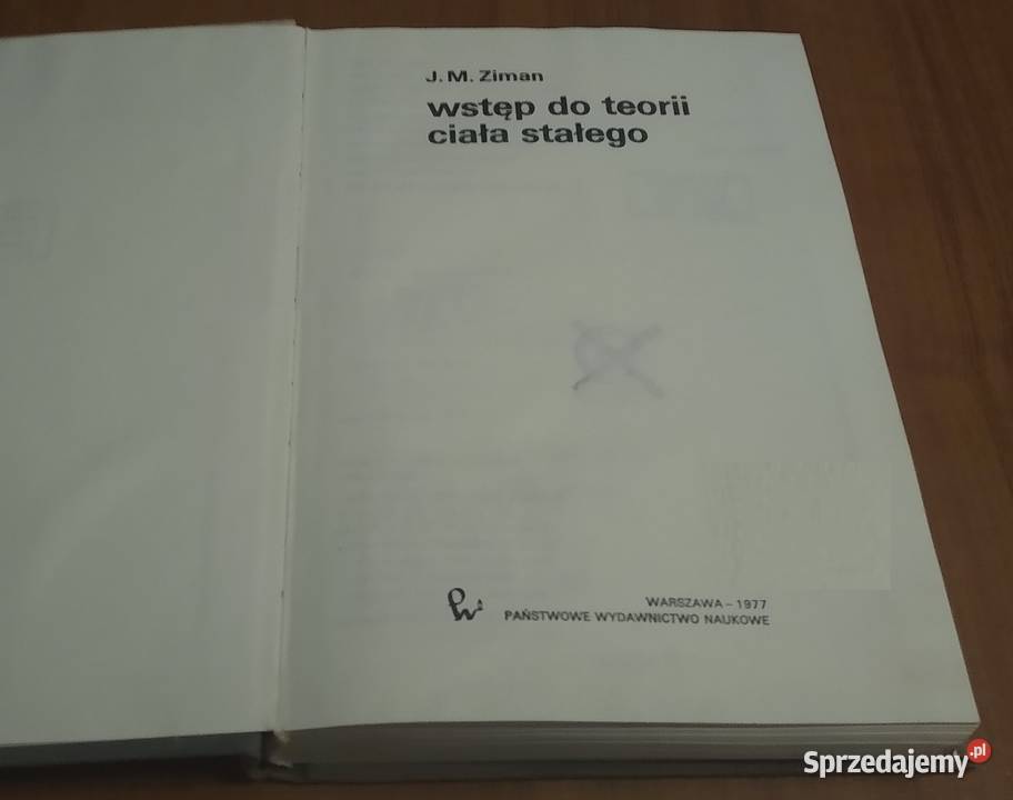 Wstęp do teorii ciała stałego  J M Ziman fizyka pomorskie Gdańsk
