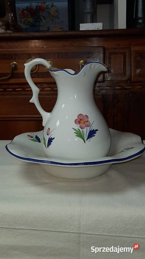 komplet łazienkowy dzban i misa ceramika z Dekoracje i ozdoby Stepnica sprzedam