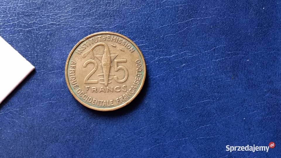 Stare monety 25 frank 1957 Francuska Afryka