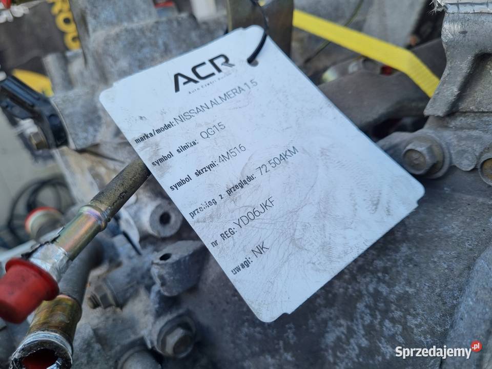 SILNIK KOMPLET Nissan Almera N16 15 16V lubelskie