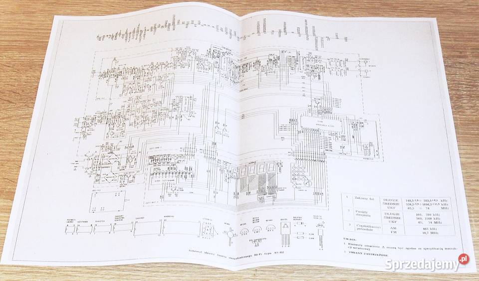 Schemat ideowy tunera stereofonicznego HiFi AS-952 DIORA