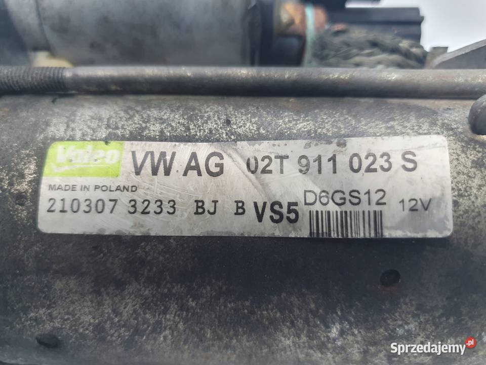 ROZRUSZNIK VW Golf V Audi A3 8P 16 FSI Valeo Chełm