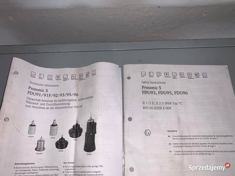Endress Hauser Prosonic S FDU95E1G3A Ultrasonic Pozostałe mazowieckie Warszawa