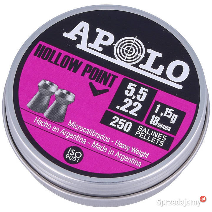 Śrut Apolo Hollow Point 55 mm 250 115g180gr Maciejowice