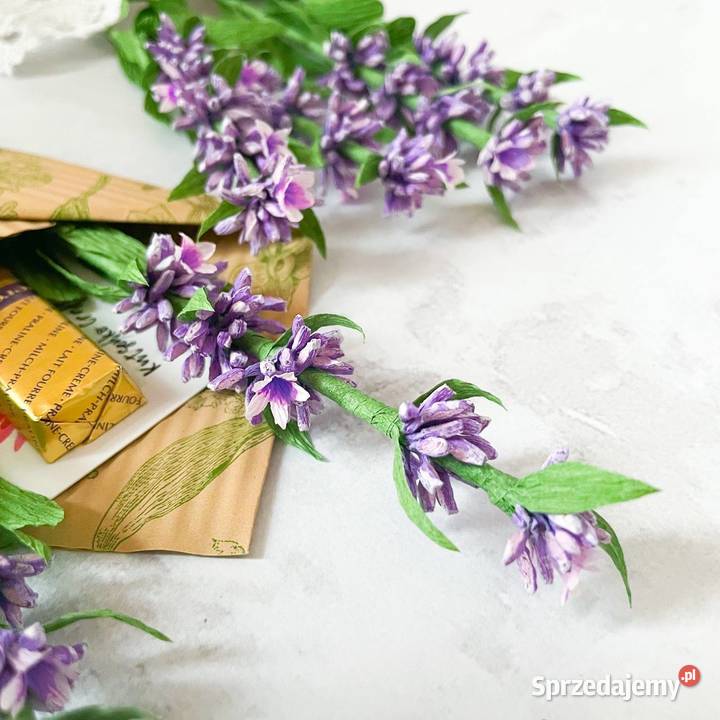 Lawenda z krepiny włoskiej Dekoracje i ozdoby Zielona Góra