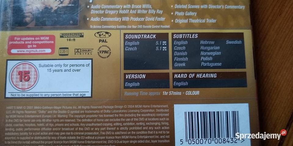 DVD Stary fillm Akt piractwa z Gary Busey i Bydgoszcz
