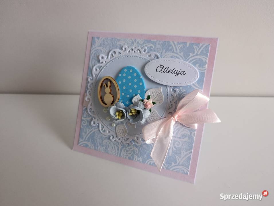 Kartka ręcznie robiona Świąteczna Wielkanoc 3 Łódź