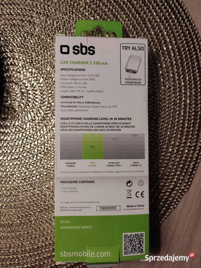 Ładowarka samochodowa Nowa Nieużywana SBS Tychy
