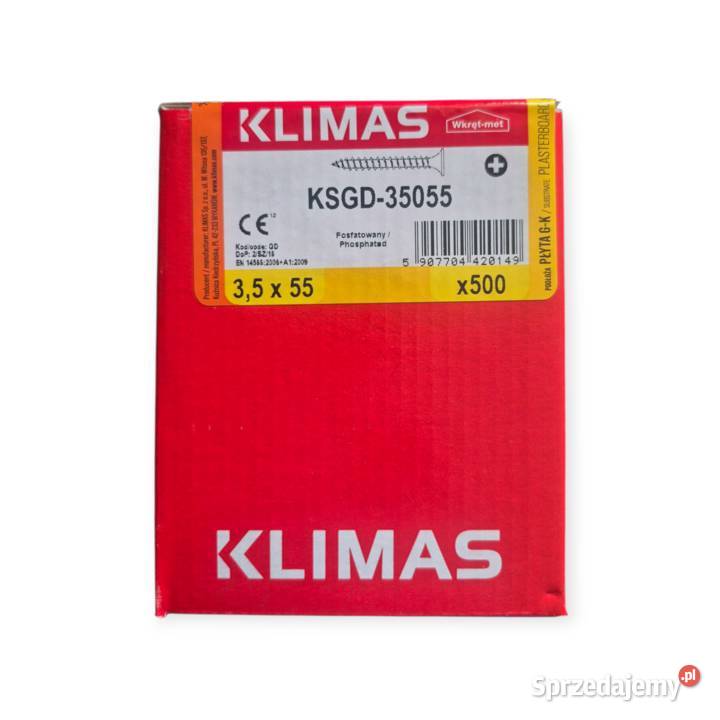 Wkręty do drewna do płyt karton gips Klimas 35 x