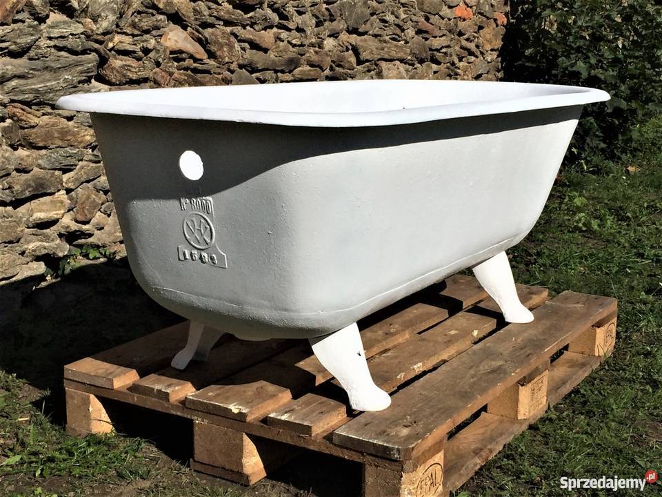 PIĘKNA STARA ŻELIWNA WANNA SYGNOWANA FAKTURA Bielawa sprzedam