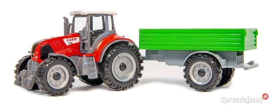 Traktor z przyczepą czerwony Poznań sprzedam