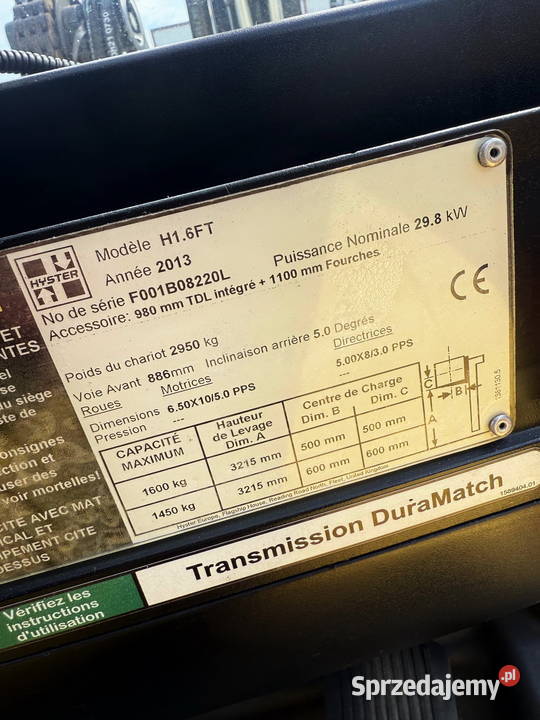 wózek widłowy HYSTER H16FT LPG wolny skok Działoszyn