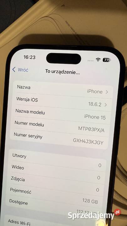 Iphone 15 czarny 128 gb Żukowo