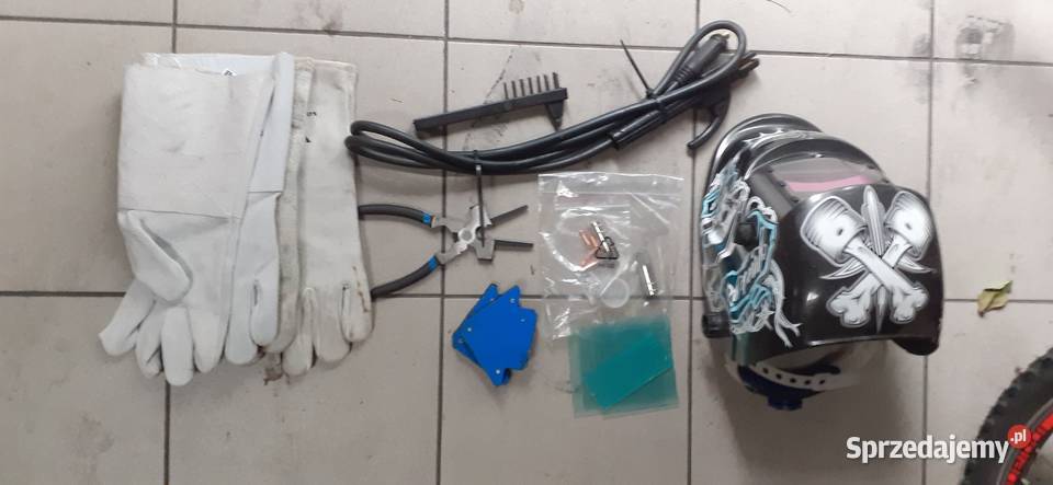 Maska spawalnicza rękawice kombinerki kabel Warszawa