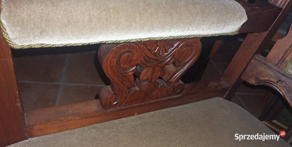 Fotel Eklektyk z podłokietnikami Welur pasy i Gdańsk