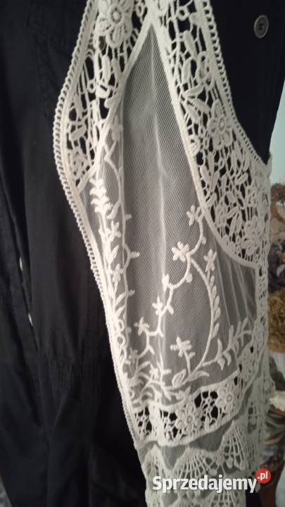 PIĘKNA KAMIZELKA Z BAWEŁNIANEJ KORONKI RF r 42 Rozmiar 42(XL) Piła