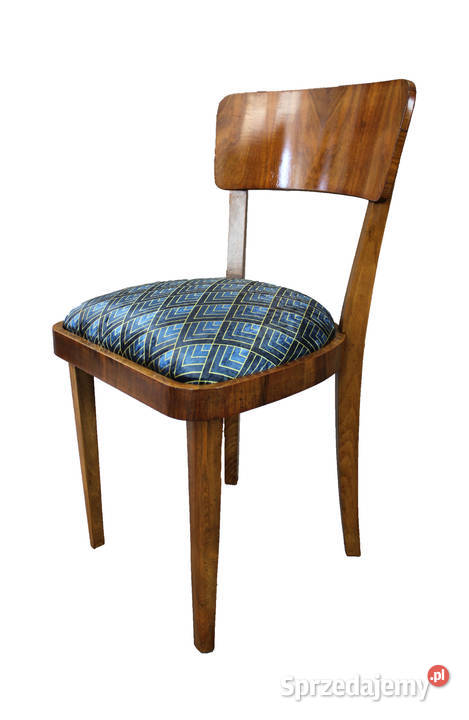Sygnowane krzesła PRL art deco vintage renowacji Antyki, Sztuka, Kolekcje