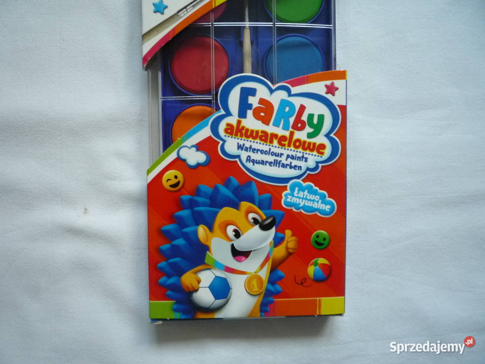 Farby akwarelowe 12 kolorów z pędzelkiem Bambino Szczecin