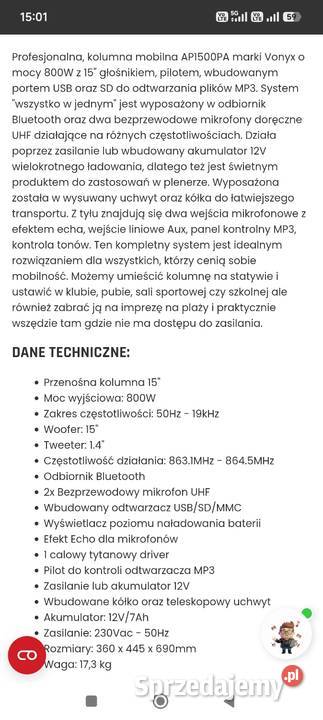 Zestaw nagłośnieniowy Sprzęt estradowy, studyjny i DJ-ski Września sprzedam