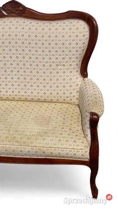 Jasna sofa dwuosobowa w stylu ludwikowskim zachodniopomorskie Gryfice
