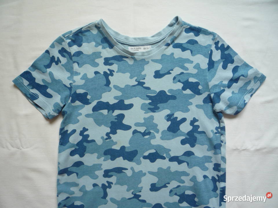 Sinsay 116122 Koszulka Niebieskie wzorki moro chłopiec Szczecin