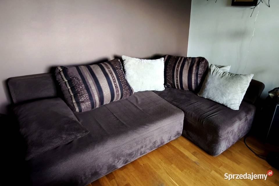 Duży narożnik czekoladowy 240 sztruks funkcja Kraków sprzedam