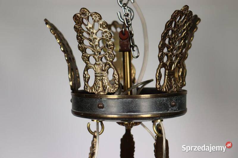 Lampa wisząca mosiężna z 5 żarówkami Skandynawia Szczecin