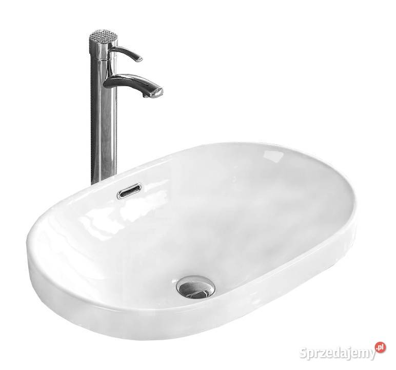 Umywalka wpuszczana w blat BIAŁA ceramiczna Choroszcz