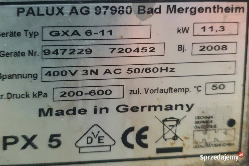 Piec konwekcyjno parowy Palux GXA 611 Tarnów