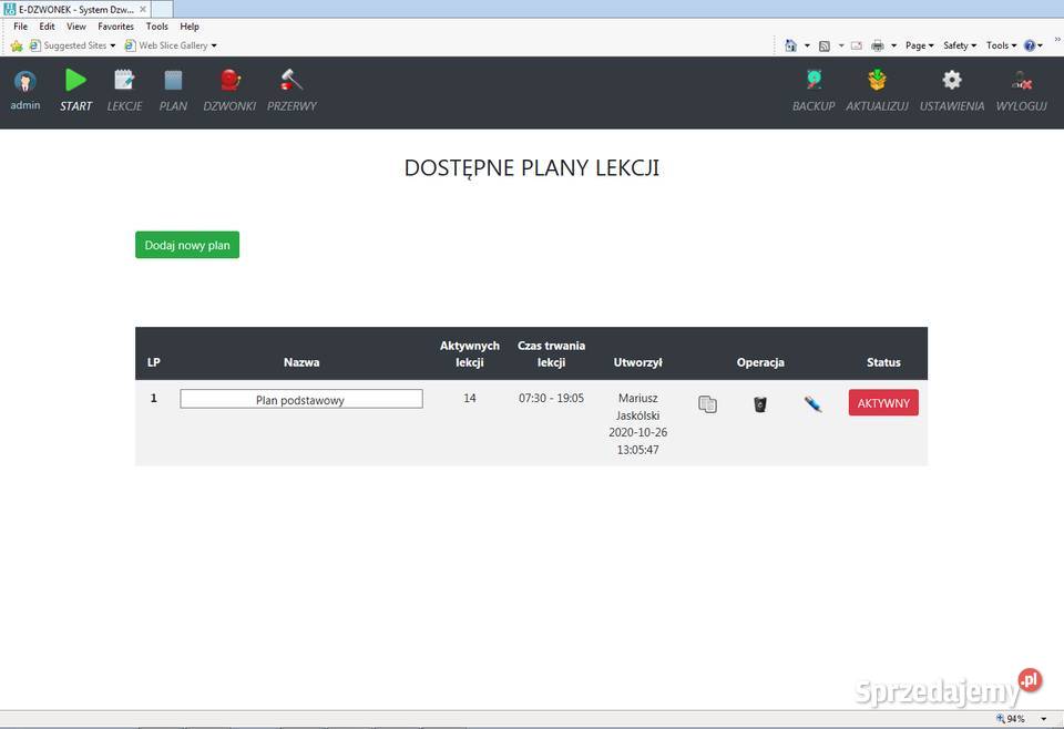 Elektroniczny dzwonek szkolny bezstresowy Katowice
