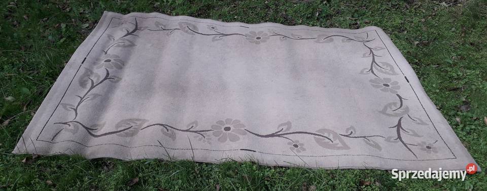 Dywan 220x158 szarobury obszyty używany Kraków