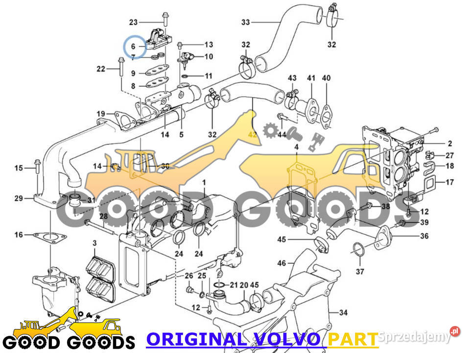 VOLVO CZUJNIK CIŚNIENIA EGR D4J D6J D8J 22724785 mazowieckie Władysławów