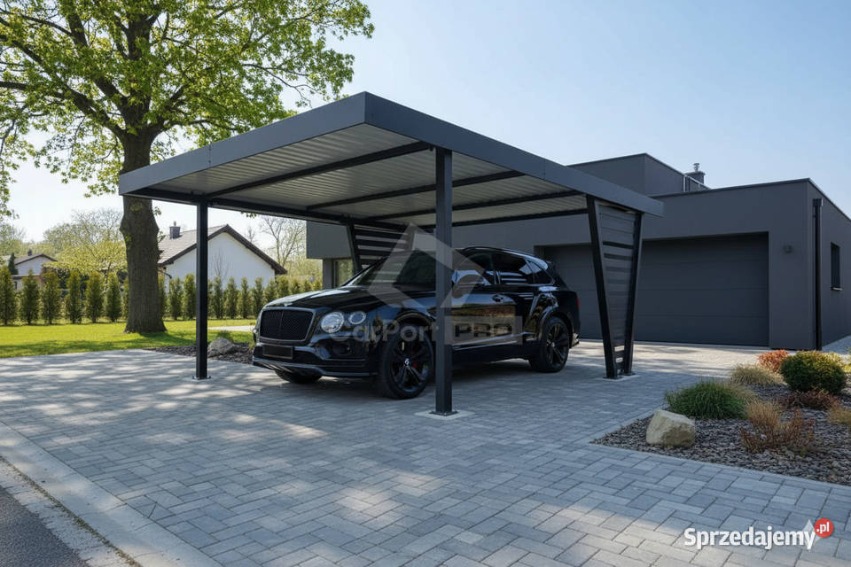 Carport V PREMIUM 5x5m Wypełnienie panelami wielkopolskie Jarocin