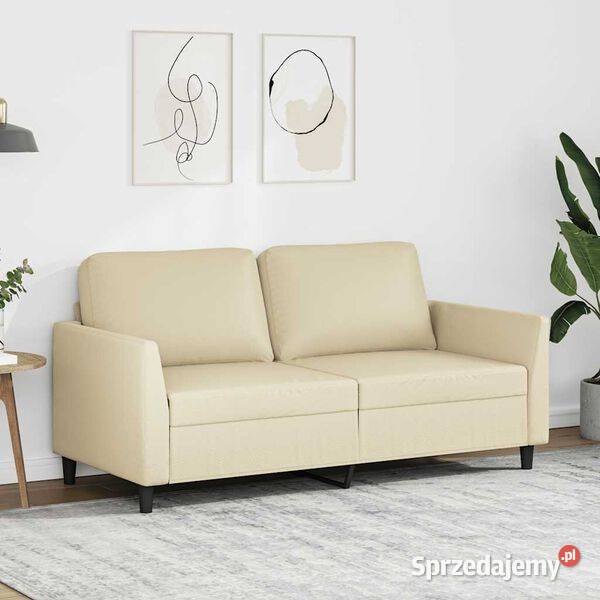 vidaXL 2osobowa sofa kremowy 140 sztuczna Warszawa